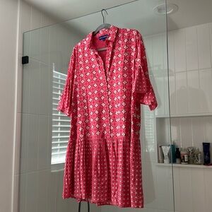 Pink Shirt Dress from Tuckernuck with drop waist.